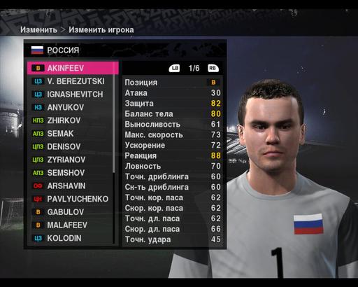 Pro Evolution Soccer 2010 - Сборная России в PES 2010.